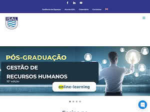 Instituto Superior de Administração e Línguas's official website homepage screenshot