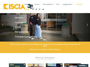 Instituto Superior de Ciências da Informação e da Administração's official website homepage screenshot