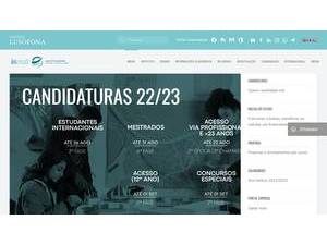 Instituto Superior Manuel Teixeira Gomes's official website homepage screenshot
