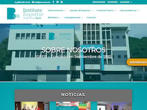 Instituto Superior Pedro Francisco Bonó's official website homepage screenshot