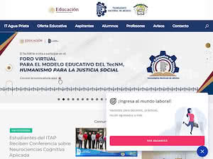 Instituto Tecnológico de Agua Prieta's official website homepage screenshot