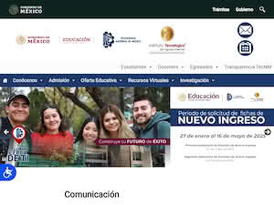 Instituto Tecnológico de Aguascalientes's official website homepage screenshot
