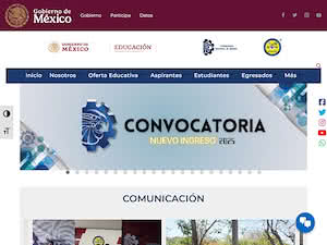 Instituto Tecnológico de Campeche's official website homepage screenshot