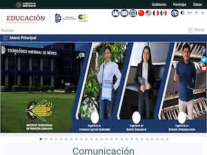 Instituto Tecnológico de Frontera Comalapa's official website homepage screenshot