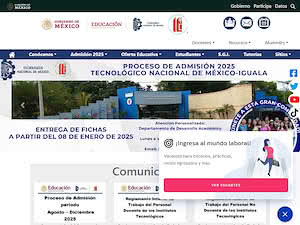 Instituto Tecnológico de Iguala's official website homepage screenshot