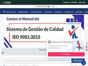 Instituto Tecnológico de Mexicali's official website homepage screenshot