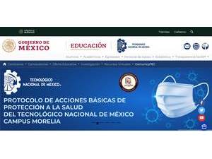 Instituto Tecnológico de Morelia's official website homepage screenshot