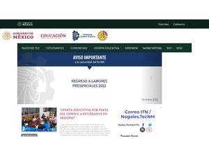 Instituto Tecnológico de Nogales's official website homepage screenshot