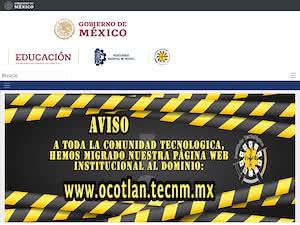 Instituto Tecnológico de Ocotlán's official website homepage screenshot