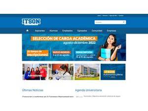 Instituto Tecnológico de Sonora's official website homepage screenshot