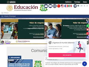 Instituto Tecnológico de Torreón's official website homepage screenshot