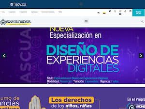 Instituto Tecnológico Pascual Bravo's official website homepage screenshot