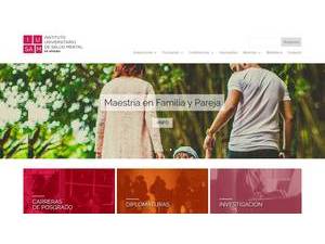 Instituto Universitario de Salud Mental's official website homepage screenshot