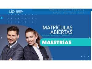 Interamerican University of Panamá's official website homepage screenshot