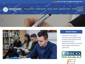 Internacionalna poslovno-informaciona akademija's official website homepage screenshot