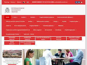 Internacionalni univerzitet Travnik's official website homepage screenshot
