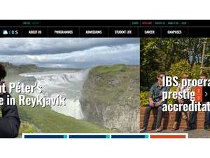 International Business School's official website homepage screenshot