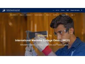 International Maritime College Oman's official website homepage screenshot