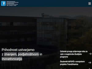 International School for Social and Business Studies's official website homepage screenshot