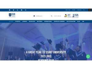International School of Business's official website homepage screenshot
