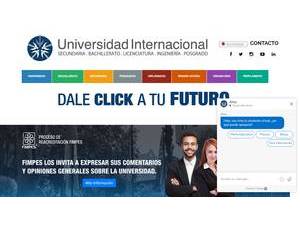 International University's official website homepage screenshot