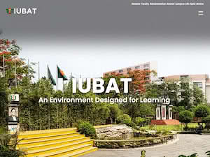 International University of Business Agriculture and Technology's official website homepage screenshot