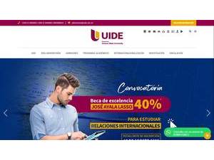 International University of Ecuador's official website homepage screenshot