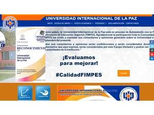 International University of La Paz's official website homepage screenshot