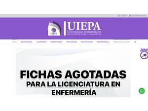 Interserrana University of the State of Puebla Ahuacatlán's official website homepage screenshot