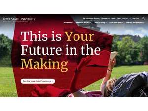 Iowa State University's official website homepage screenshot