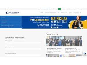 ISAE Universidad's official website homepage screenshot