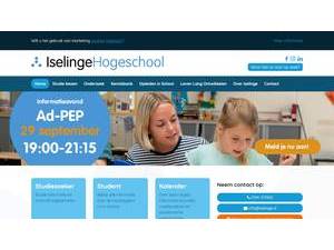 Iselinge University of Professional Teacher Education's official website homepage screenshot