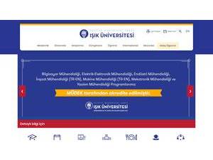 Işik Üniversitesi's official website homepage screenshot