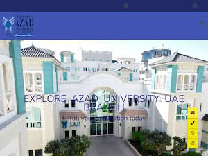 Islamic Azad University U.A.E. Branch's official website homepage screenshot