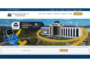 Islamic Science University of Malaysia's official website homepage screenshot