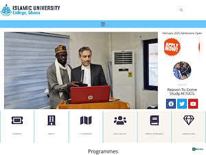 Islamic University College, Ghana's official website homepage screenshot