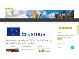 Islamic University of Applied Sciences Rotterdam's official website homepage screenshot