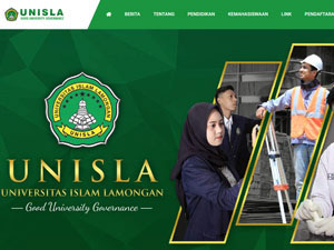 Islamic University of Lamongan's official website homepage screenshot