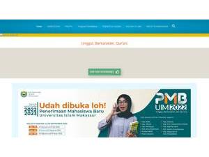 Islamic University of Makassar's official website homepage screenshot