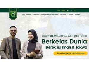 Islamic University of Riau's official website homepage screenshot