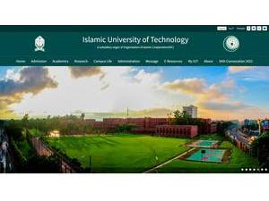 Islamic University of Technology's official website homepage screenshot