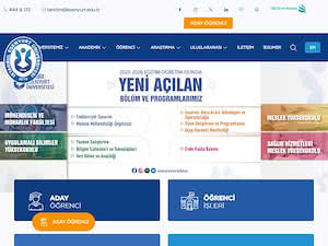 İstanbul Esenyurt Üniversitesi's official website homepage screenshot