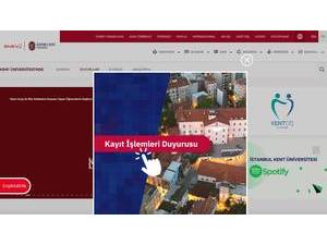 İstanbul Kent Üniversitesi's official website homepage screenshot