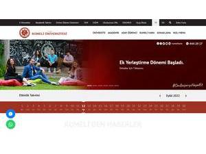 İstanbul Rumeli Üniversitesi's official website homepage screenshot
