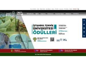 İstanbul Technical University's official website homepage screenshot