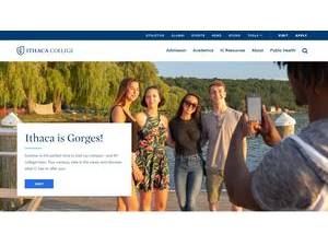 Ithaca College's official website homepage screenshot
