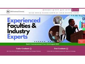 ITM Vocational University's official website homepage screenshot
