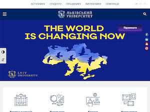 Ivan Franko National University of Lviv's official website homepage screenshot