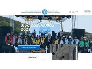 Ivane Javakhishvili Tbilisi State University's official website homepage screenshot