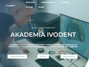 Ivodent Academy's official website homepage screenshot